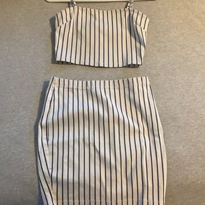 Two piece set from forever 21. Blue and white striped